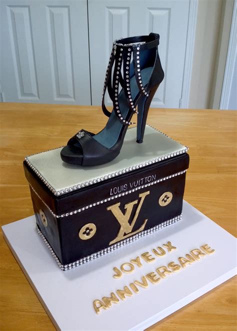 louis vuitton shoe cake topper|Louis Vuitton birthday cake.